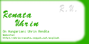 renata uhrin business card